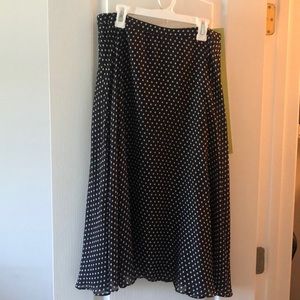 Black and white polka dot skirt